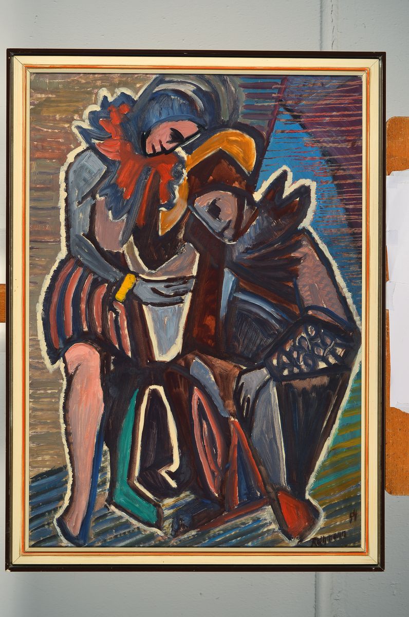 Detail l: Friedel Rothmann, 1898-1983, Konvolut aus 3 Arbeiten, Mischtechnik, je sign., eins unter Glas gerahmt ca. 66x48, 75x56, 79x61 cm