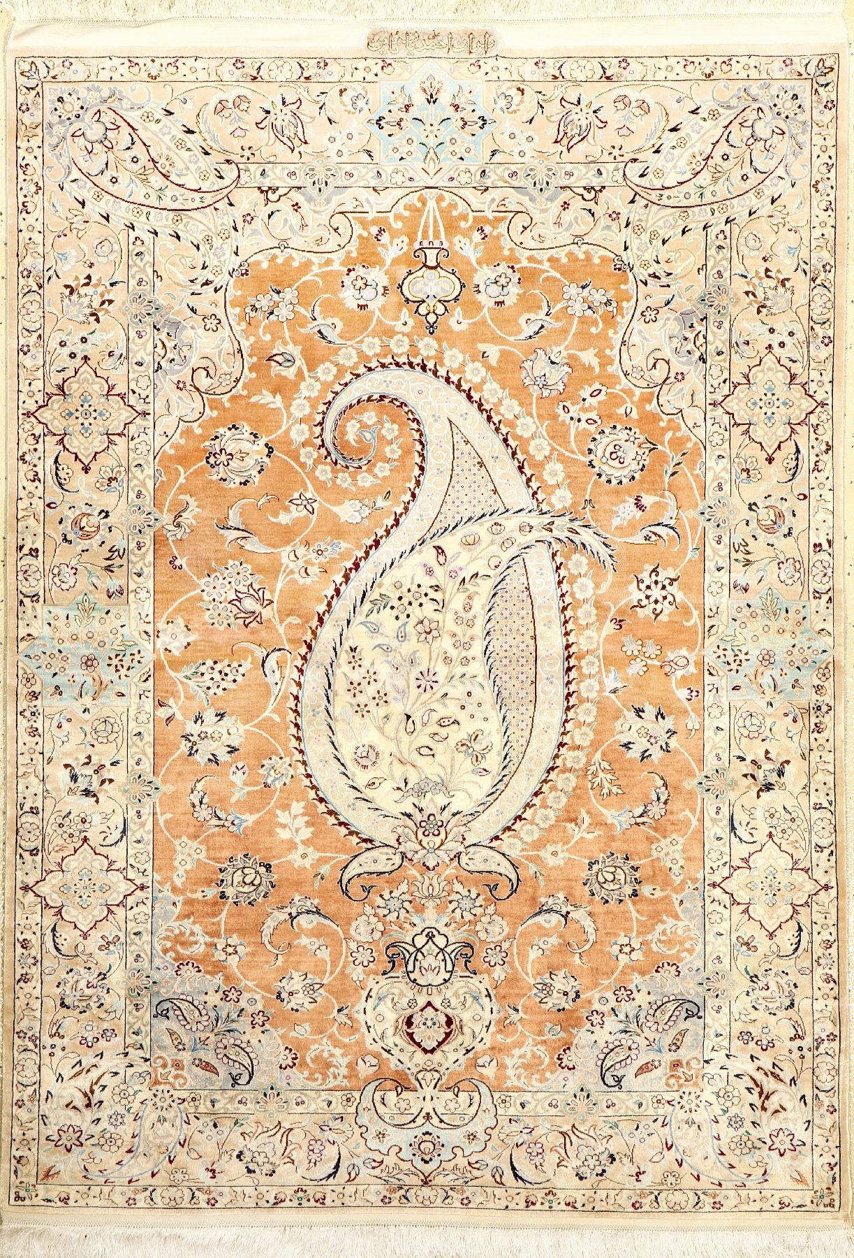 Sehr feiner Seiden Nain "Ali Ahmadian" (4 LA) "Signiert", Persien, ca. 20 Jahre alt, reine Naturseide. Sehr feine meisterliche ...