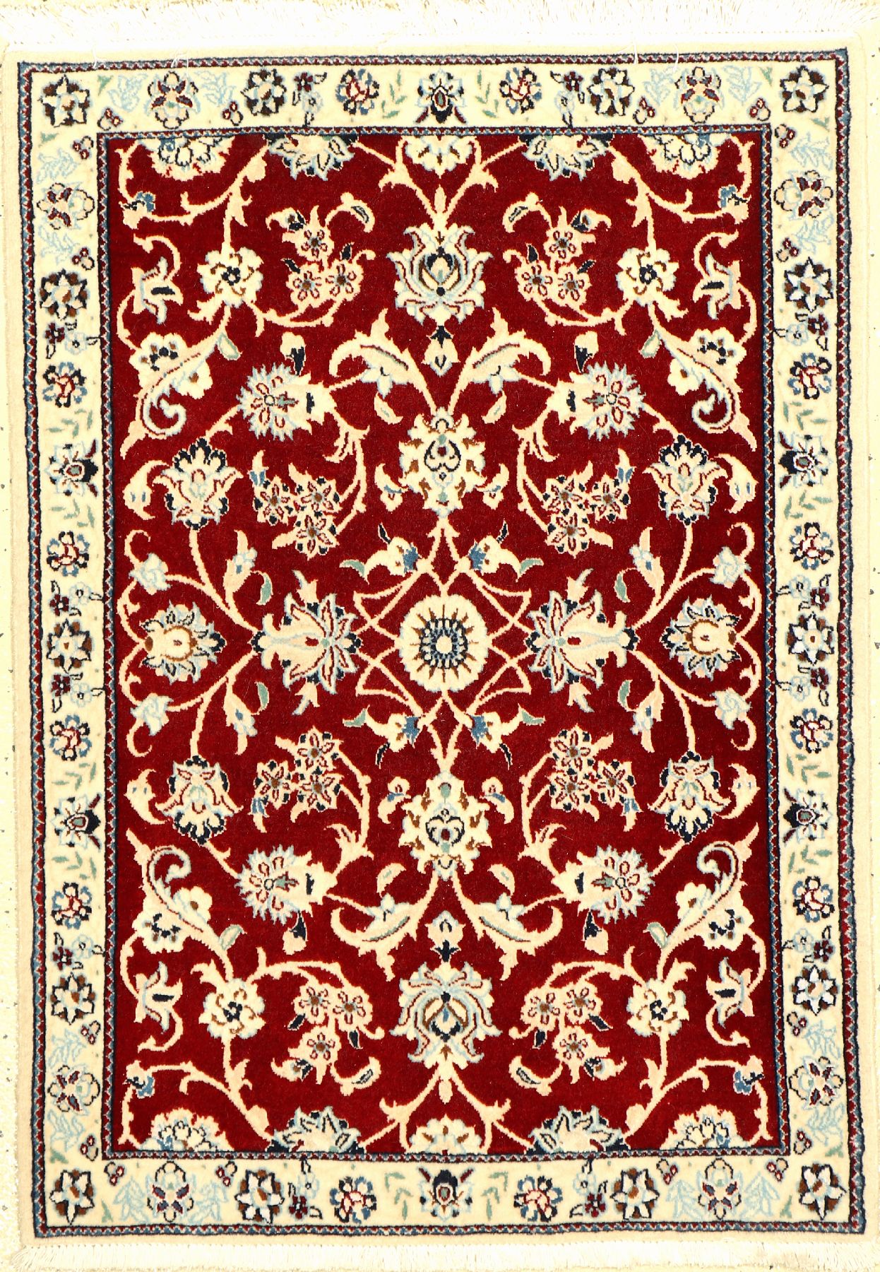 Nain fein (6 LA), Persien, ca. 15 Jahre, Korkwolle mit Seide, ca. 84 x 60 cm, EHZ: 2