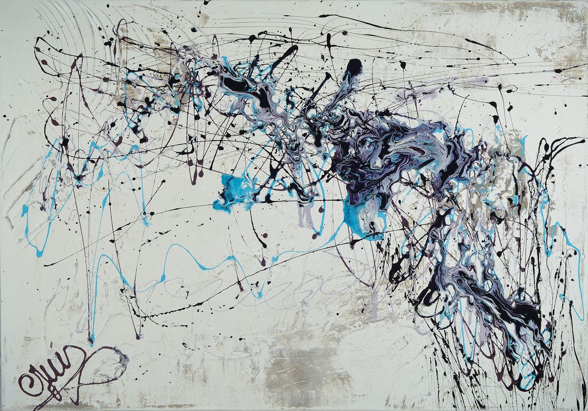 Caroline Vis, geb. 1965, zeitgenössischer Künstler, zahlreiche Ausstellungen im In- und Ausland, Acryl/Lwd, sign., ca. 70x100 cm