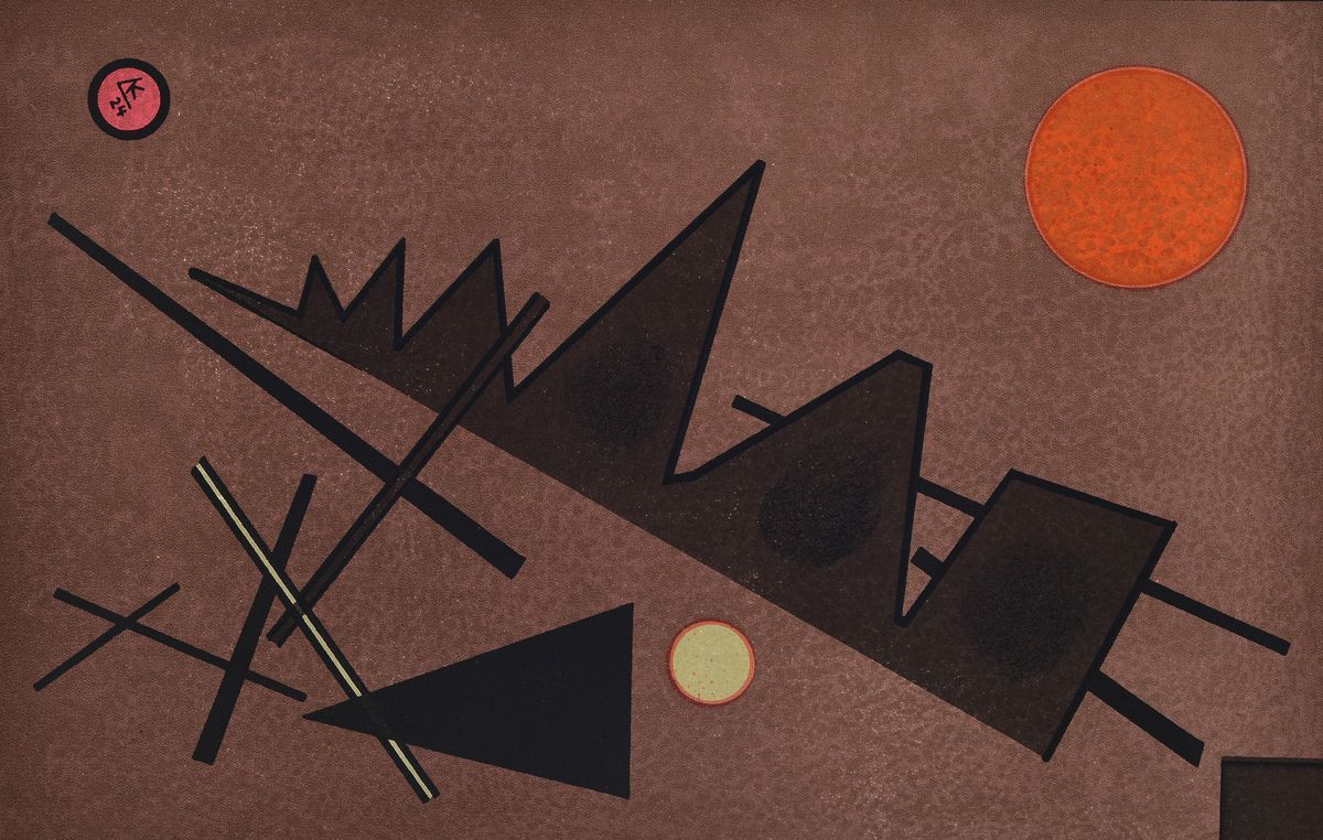 Wassily Kandinsky, 1866-1944, 4-Farblithografien, Mourlot Maeght Paris , je PP ca. 49,5x40 cm