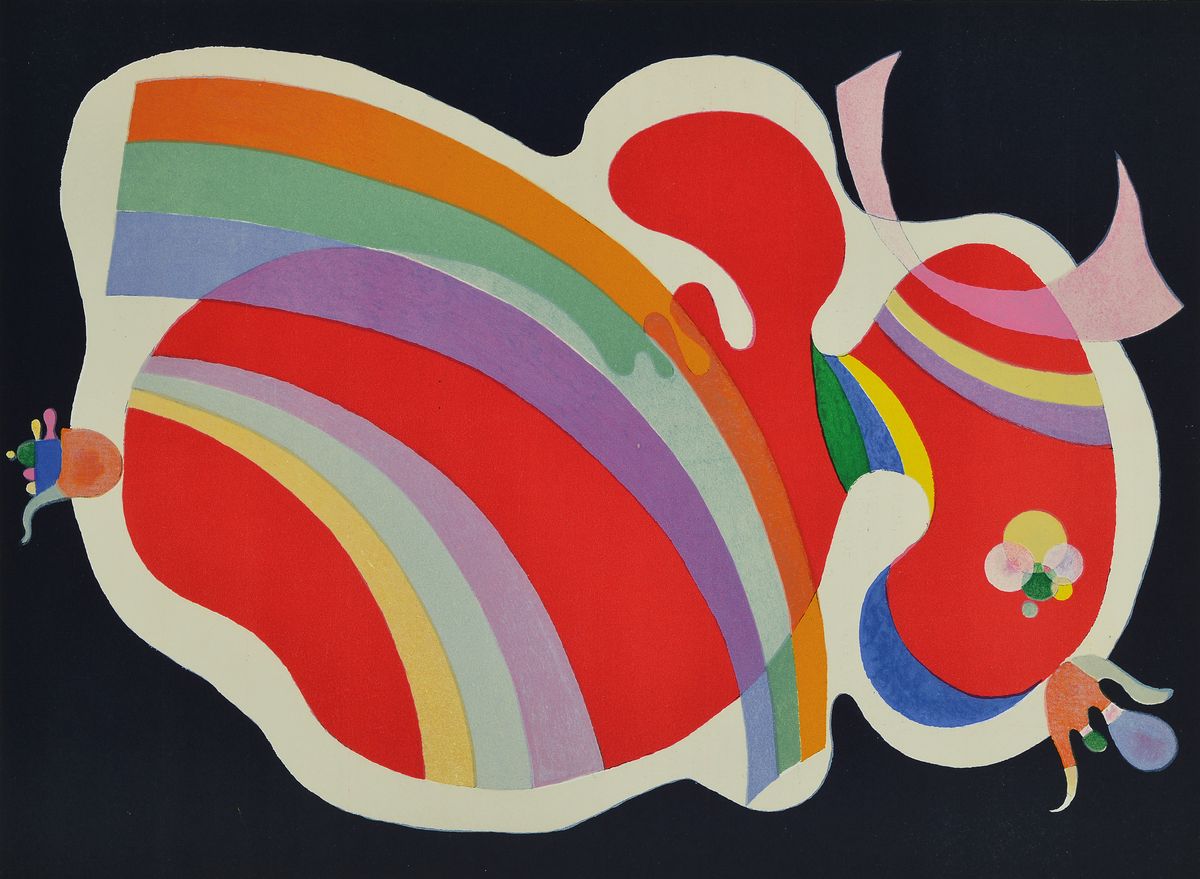Detail a: Wassily Kandinsky, 1866-1944, 4-Farblithografien, Mourlot Maeght Paris , je PP ca. 49,5x40 cm
