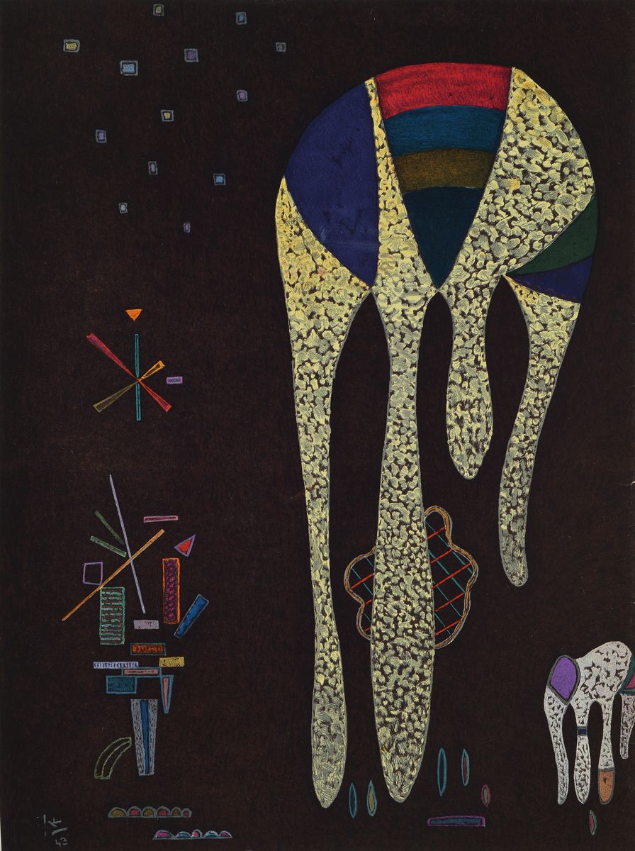 Detail c: Wassily Kandinsky, 1866-1944, 4-Farblithografien, Mourlot Maeght Paris , je PP ca. 49,5x40 cm