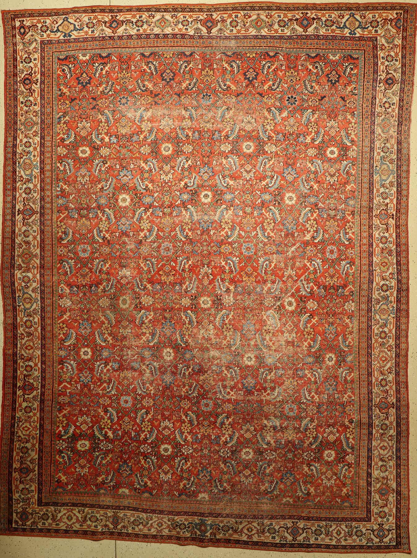 Mahal antik, Persien, 19.Jhd., Wolle auf Baumwolle, ca. 412 x 309 cm, EHZ: 4-5