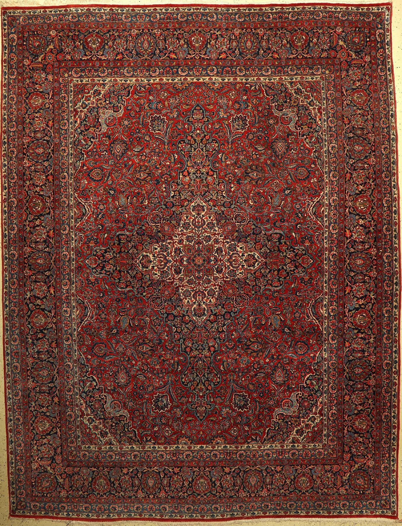 Keschan Kork alt, Persien, um 1930, Wolle auf Baumwolle, ca. 360 x 278 cm, EHZ: 2-3, kleiner Riss