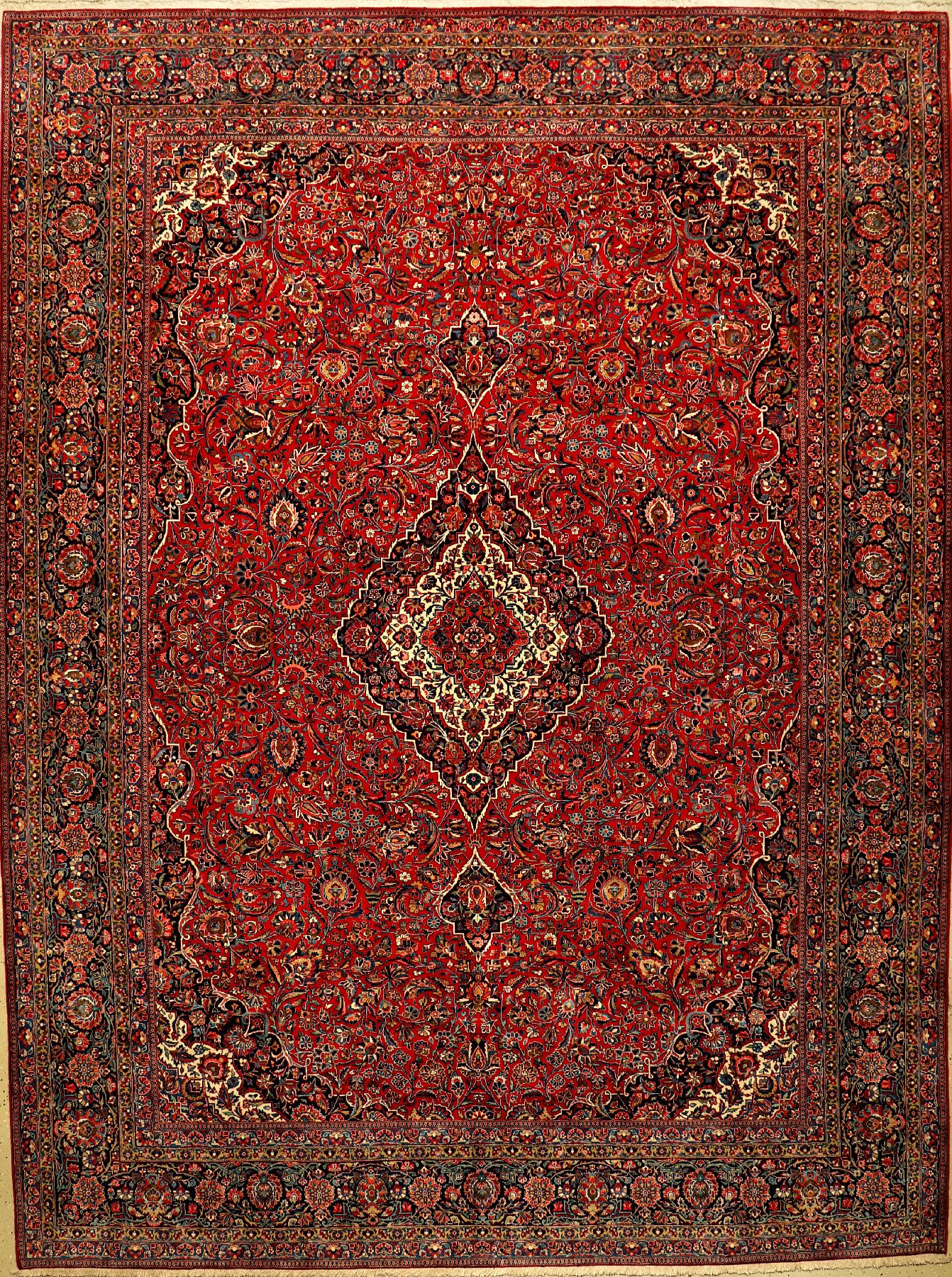 Keschan Kork alt, Persien, um 1920, Korkwolle, ca. 420 x 316 cm, EHZ: 2, (gereinigt)