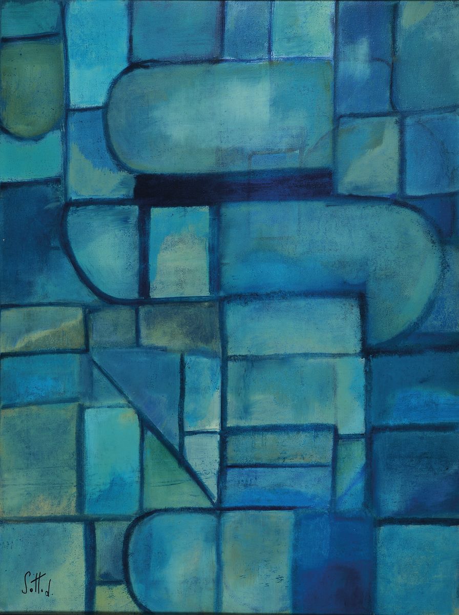 Lucien Sotto, zeitgenössischer Belgischer Künstler, sign., ca. 81x61 cm, Leisten