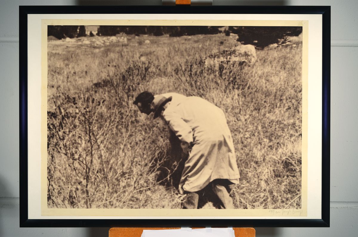 Detail k: Joseph Beuys, 1921-1986, Fotografie , handsign., num. 141/200, unter Glas gerahmt, Blatt ca. 66x90, gesamt ca. 76x105,5 cm