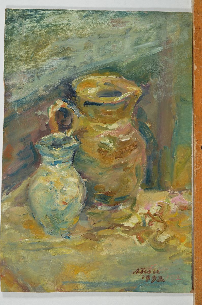 Detail k: Albert Feser, 1901 Öjendorf - 1993 Hamburg, Studium an der Landeskunstschule Hamburg, seit 1949 schloss er sich mit den Malern Fritz Düsiong, Adolf ...