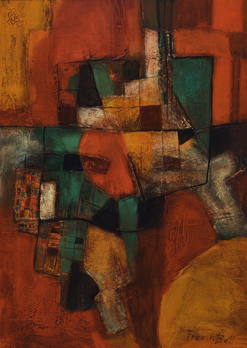 Francis Bott, 1904-1998, Abstrakte Komposition, Öl/Lwd, rechts unten signiert, ca. 70x50cm, R.