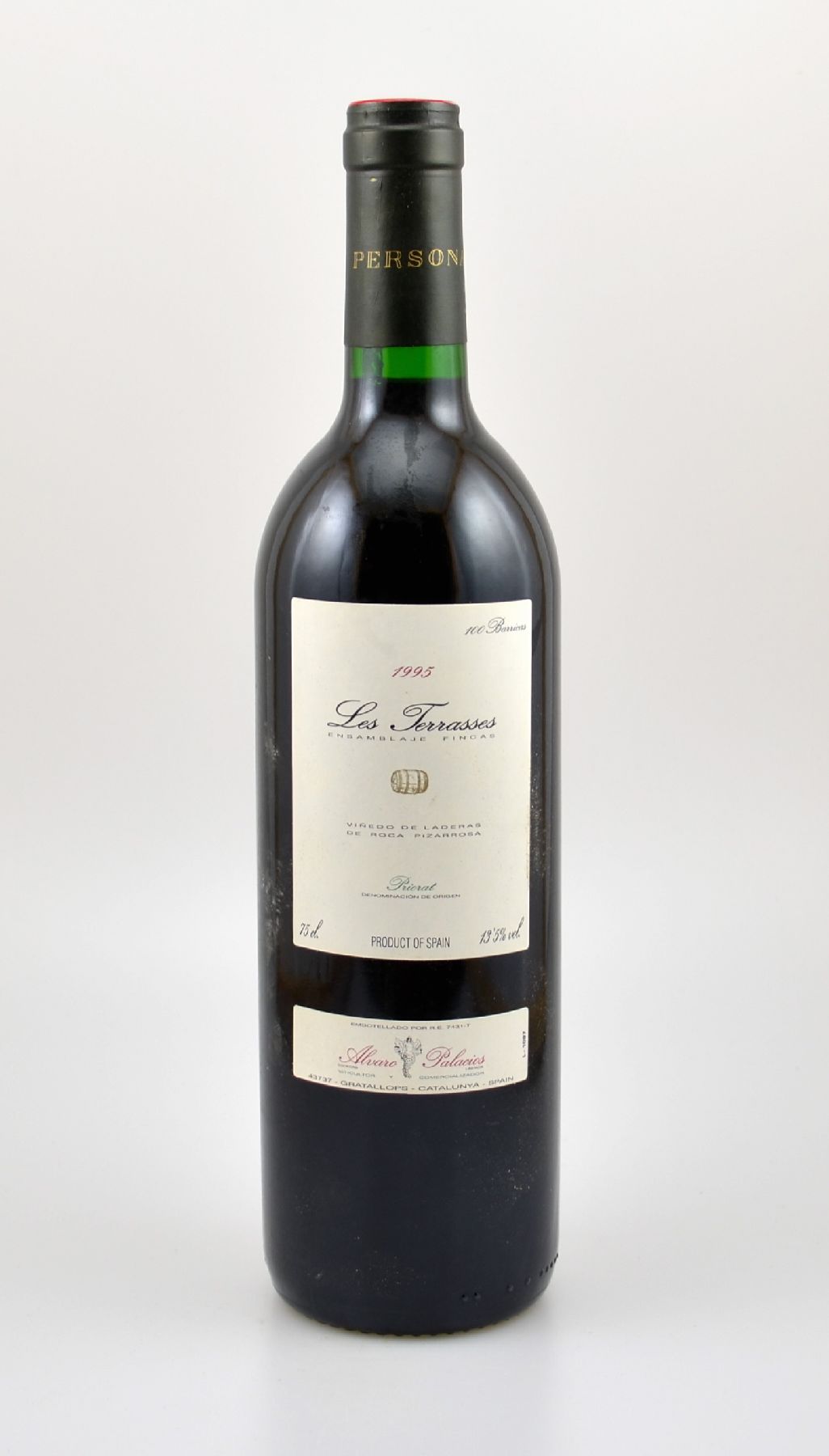 6 Flaschen 1995 Alvaro Palacios Les Terrasses, Priorat, je ca. 75 cl, 13,5 % Vol., Füllstände: je ca. into neck, sehr gute Erhaltungszustände, ...