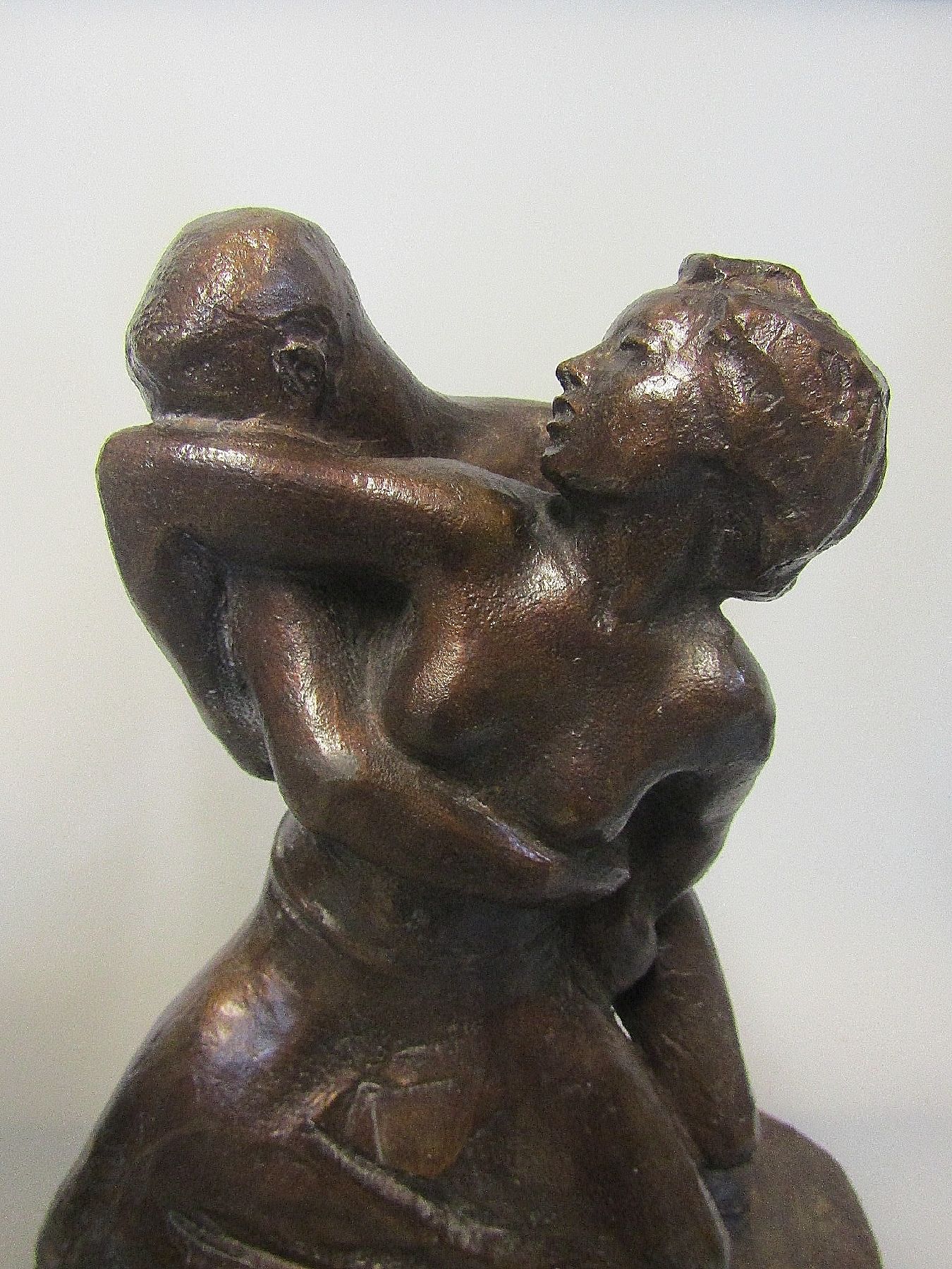 Detail a: Georg Kolbe, 1877-1947, Titel: Mann und Weib, miteinander ringend, Bronze, Monogr. "GK", Giesserstempel H. Noack Berlin, inkl. Expertise ...