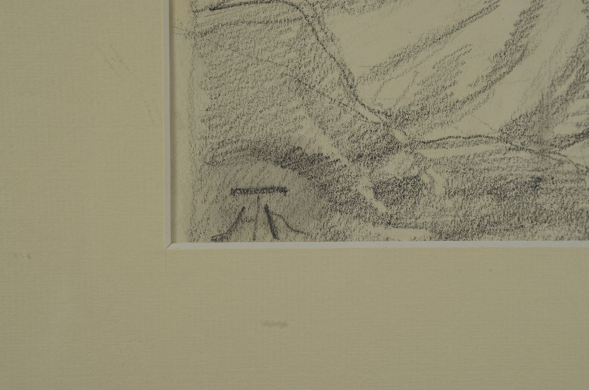 Detail a: Hans Thoma, 1839-1924, Afrikanische Frau einen jungen Mann pflegend, Bleistiftzeichnung auf Papier, links unten monogrammiert, ca. 24x34cm, u.Gl., R. ...