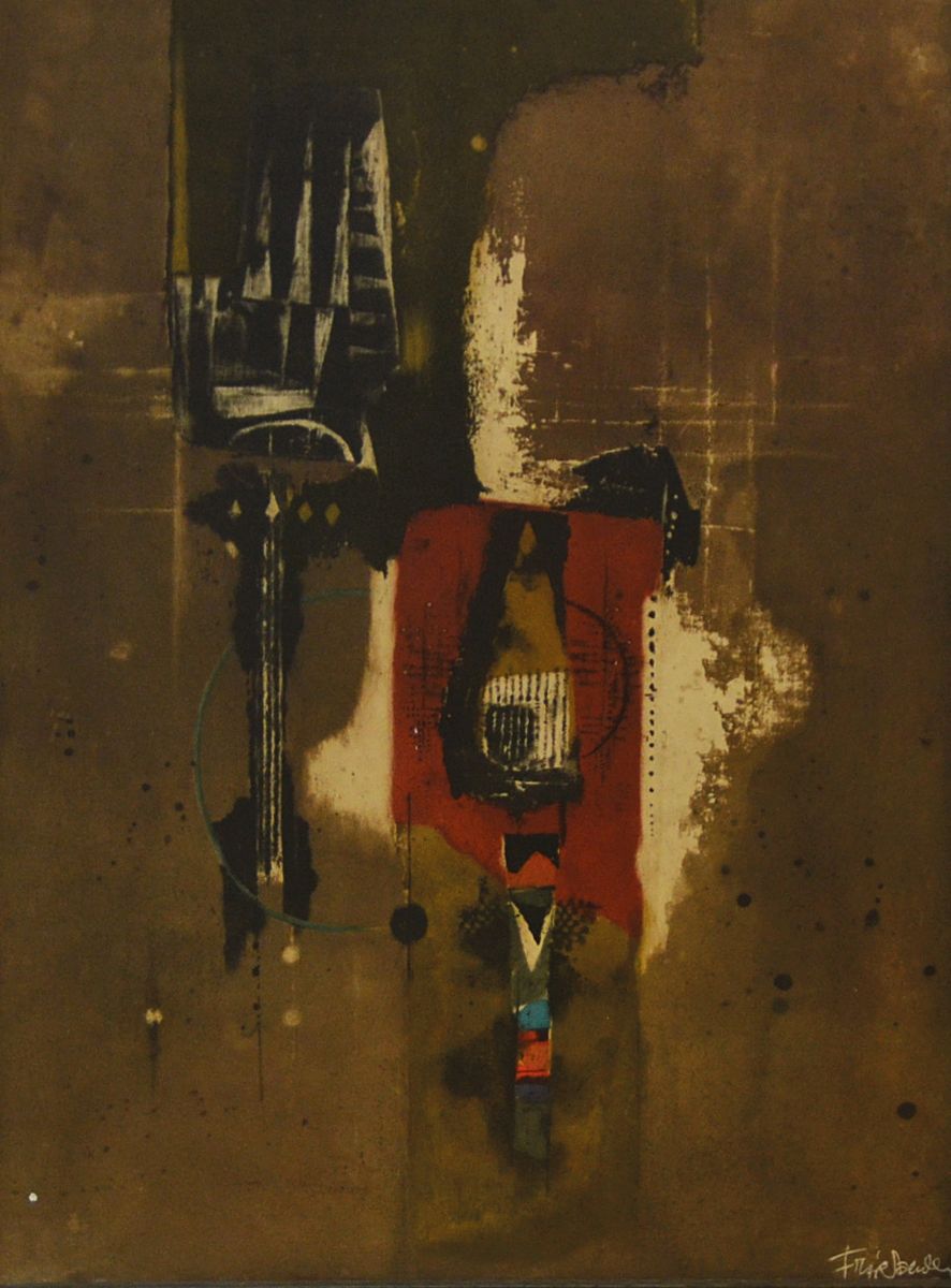 Johnny Friedländer, 1912-1992, Titel: Pour Luciano, gouache, sign., Rahmen, gesamt ca. 74,5x56 cm