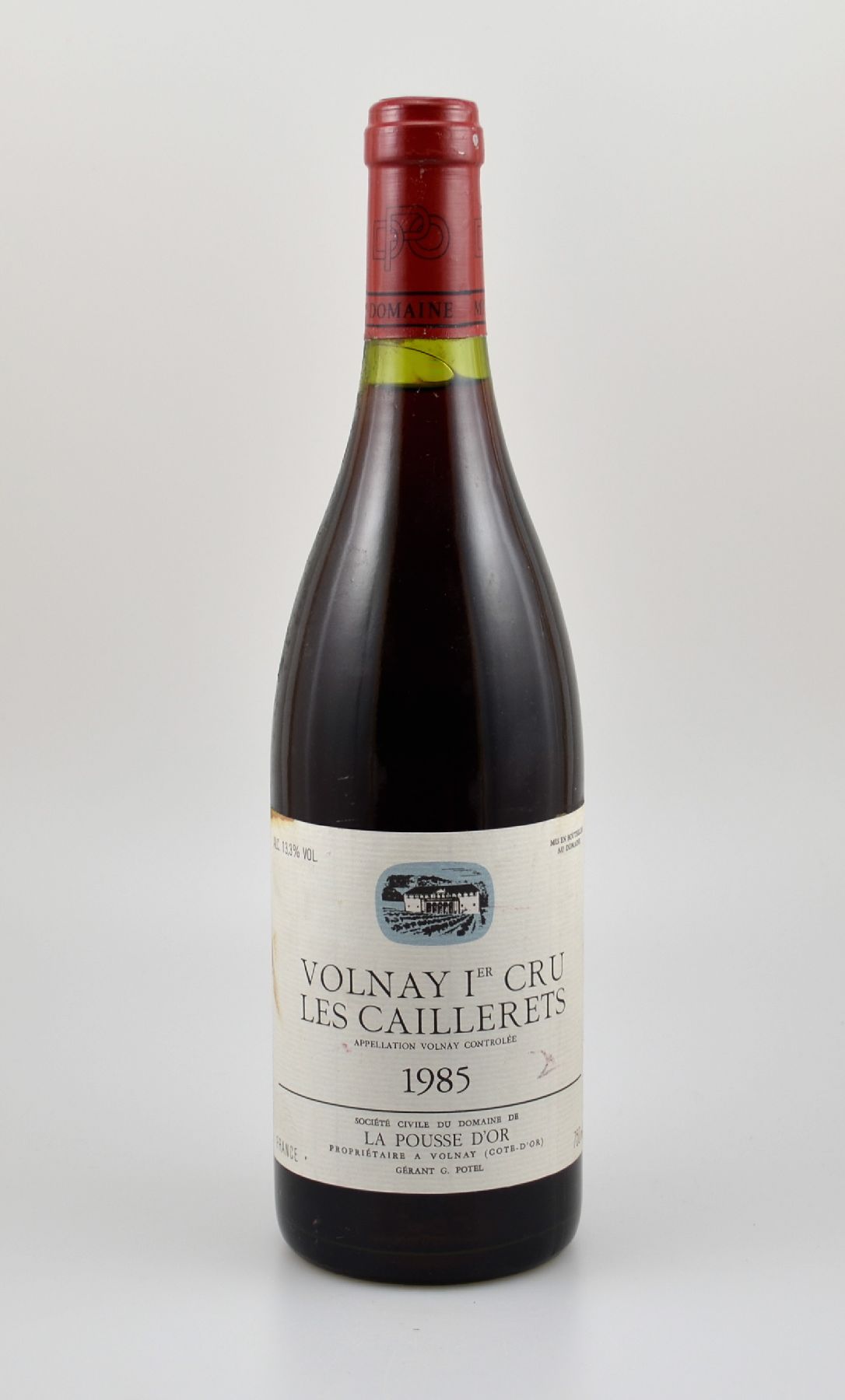 2 Flaschen 1985 Volnay Les Caillerets, La Pousse D'Or, 1er Cru, je ca. 75 cl, Abstände zwischen Kapsel und Wein: ca. 1-1,5 cm, Etiketten z.T. ...