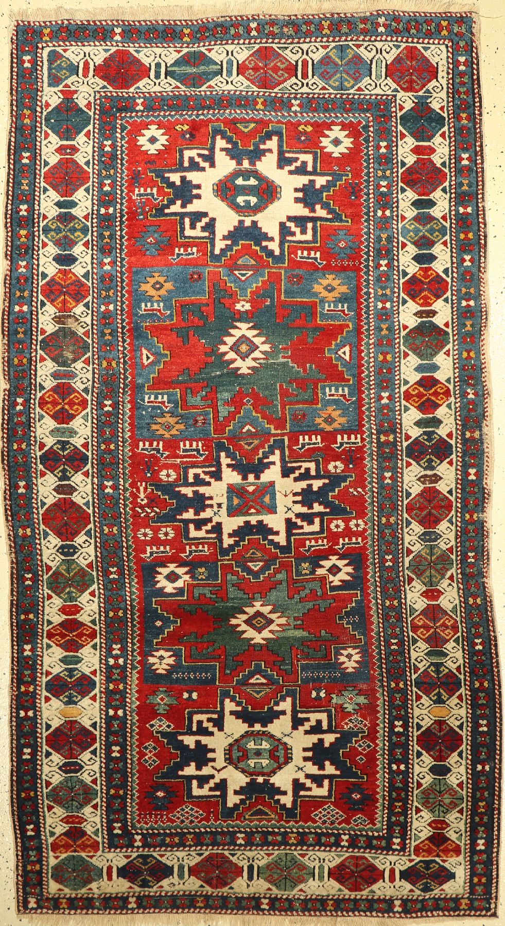 Kazak, Rußland, um 1900, Wolle auf Wolle, ca. 215 x 118 cm, EHZ: 4