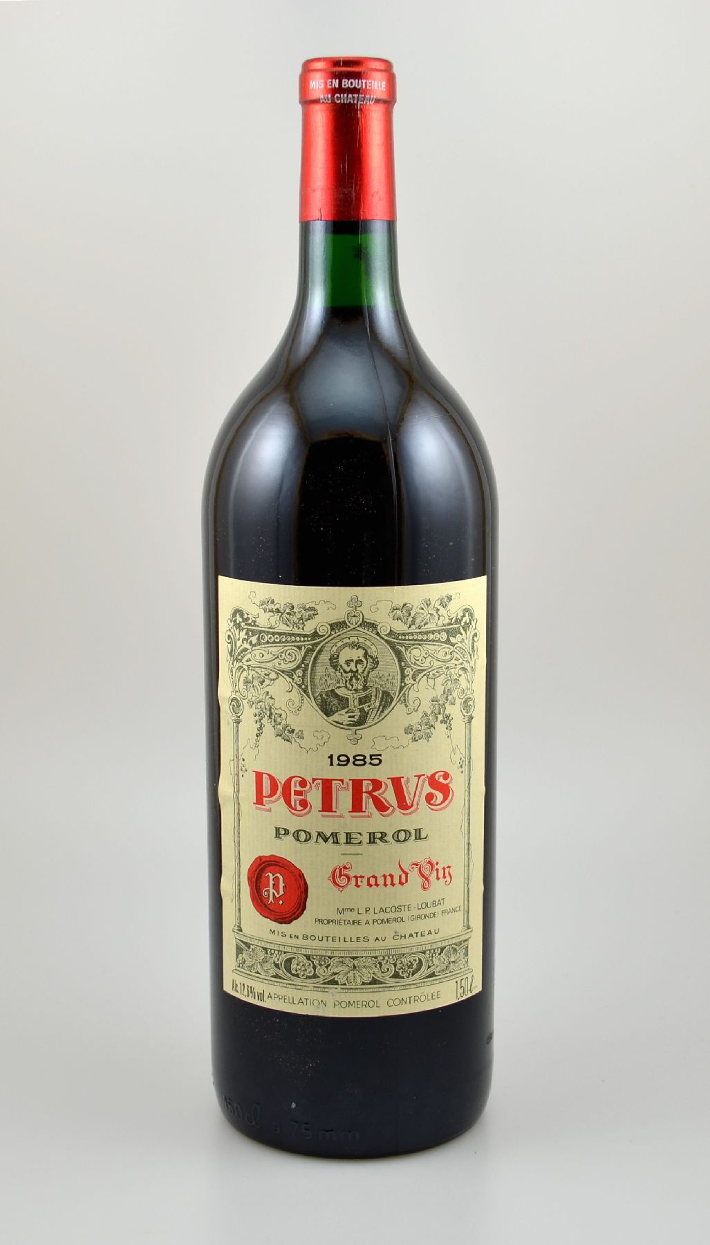 1 Magnumflasche 1985 Petrus, Pomerol, 12,6 % Vol., ca. 150 cl, Füllstand: ca. into neck, hervorragender Erhaltungszustand, Kopie des Kaufbeleges vom ...