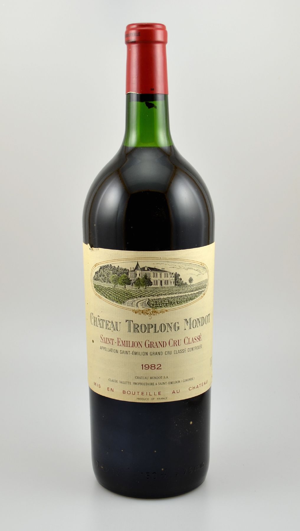 1 Magnumflasche 1982 Chateau Troplong Mondot, Saint-Emilion Grand Cru Classe, ca. 150 cl, Füllstand: ca. top shoulder, Etikett min. besch., ...