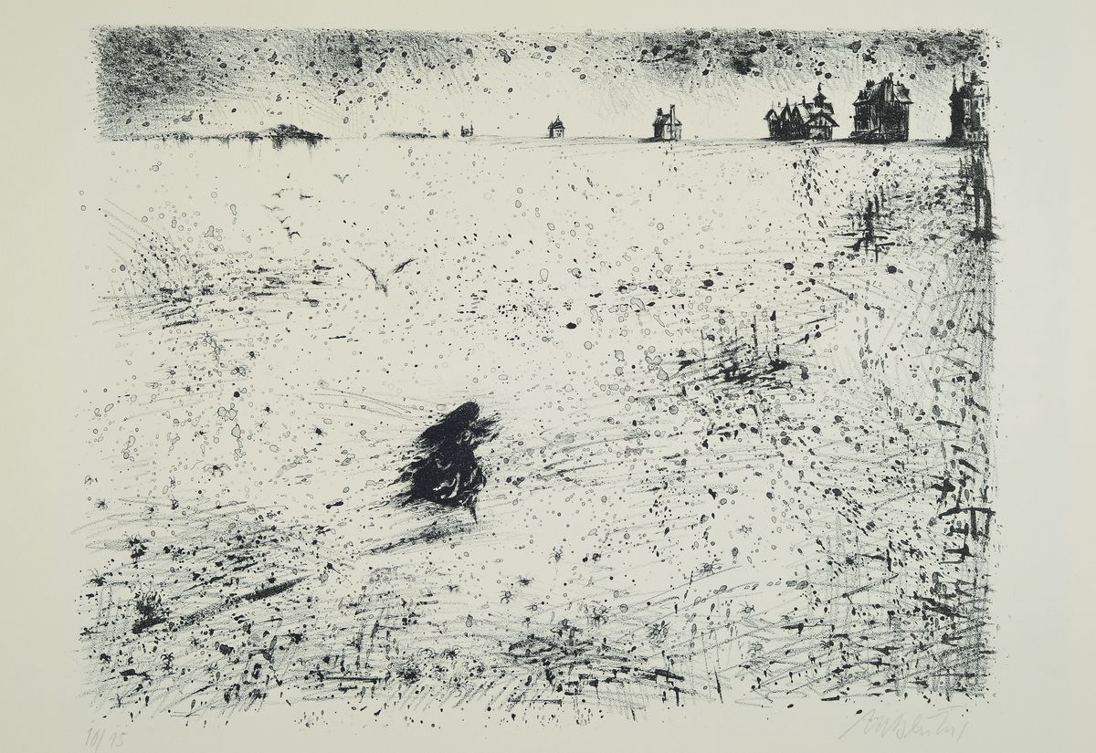 Detail a: Manfred Bluth, 1926-2002, Mappe mit 6 Lithografien, je sign., num 10/15, leichte knicke und Flecken an den Seiten zusehen, je Blatt ca. 47x63 cm