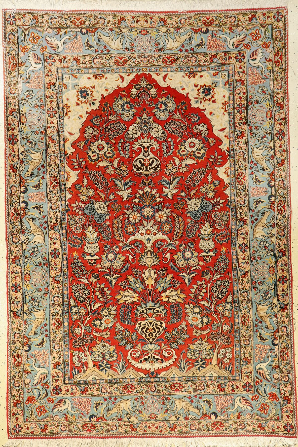 Ghom Kork, Persien, ca. 60 Jahre, Korkwollemit Seide, ca. 205 x 137 cm, EHZ: 2