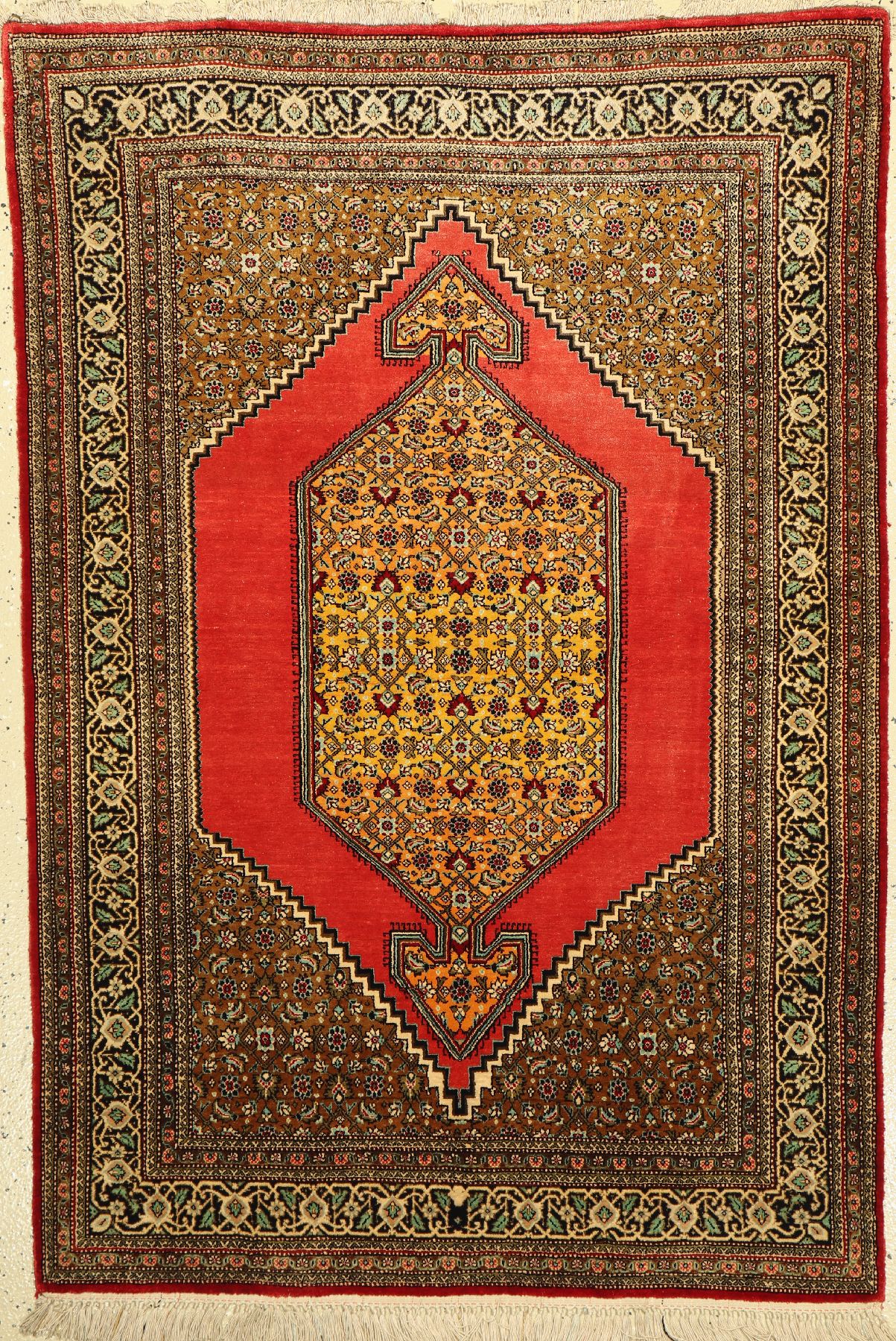 Ghom Seide, Persien, ca. 50 Jahre, reine Naturseide, ca. 154 x 104 cm, EHZ: 2
