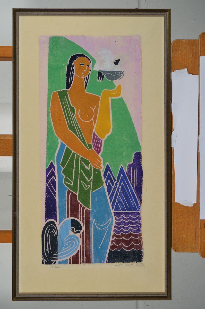 Detail k: Rolf Müller-Landau, 1903-1956 Bad Bergzabern, 2 Monotypien zu Orpheus, beide handsigniert ,je ca. 68x37 cm