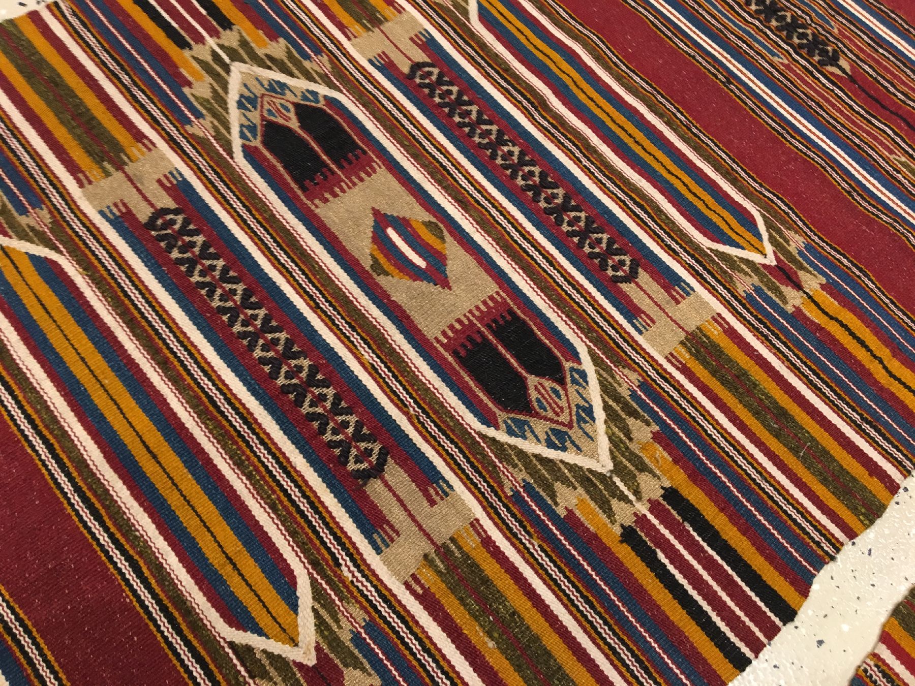 Detail g: 1 Paar Aleppo "Kelims" alt (Mit Metallbrokat), Syrien, um 1920, Wolle mit Metall gewebt auf Wolle. 1 Paar Kelims aus Aleppo mit typischen ...