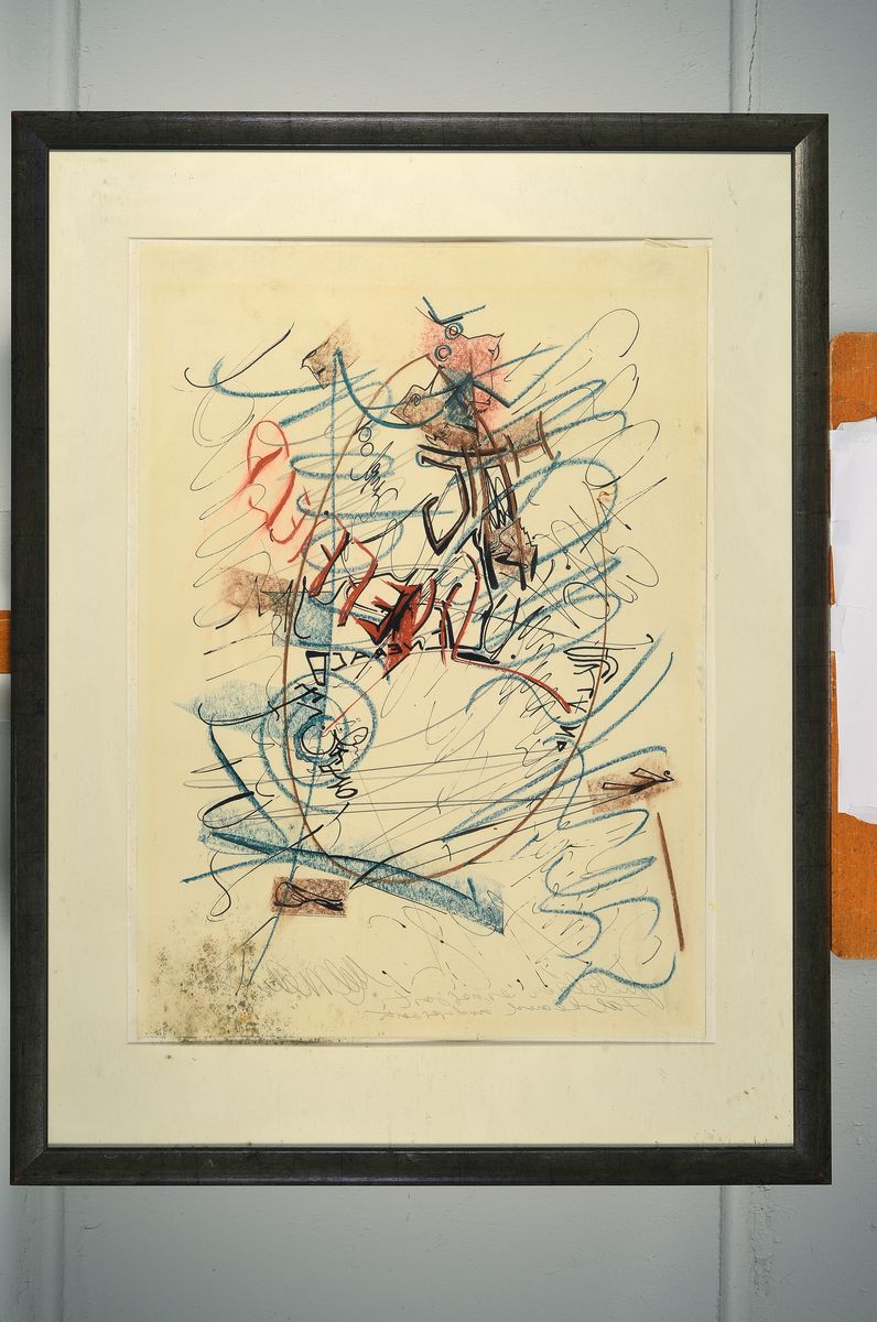 Detail n: Walter Mellmann, 1910-2001, Serie aus 9 Grafiken, alle handsigniert, teils in Spiegelschrift, aus den 1980er Jahre, alle u.Gl., R.