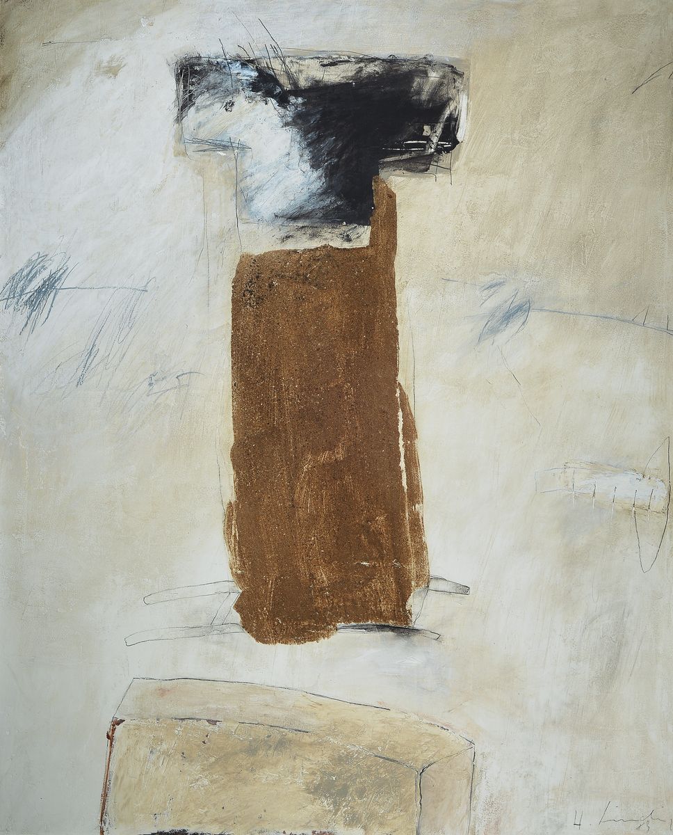 Hans Sieverding, geb. 1937 bei Oldenburg, Ohne Titel, Mischtechnik auf Platte, rechts unten signiert und dat. 89, ca. 104.5x84.5cm/ 108x87.5cm, R.