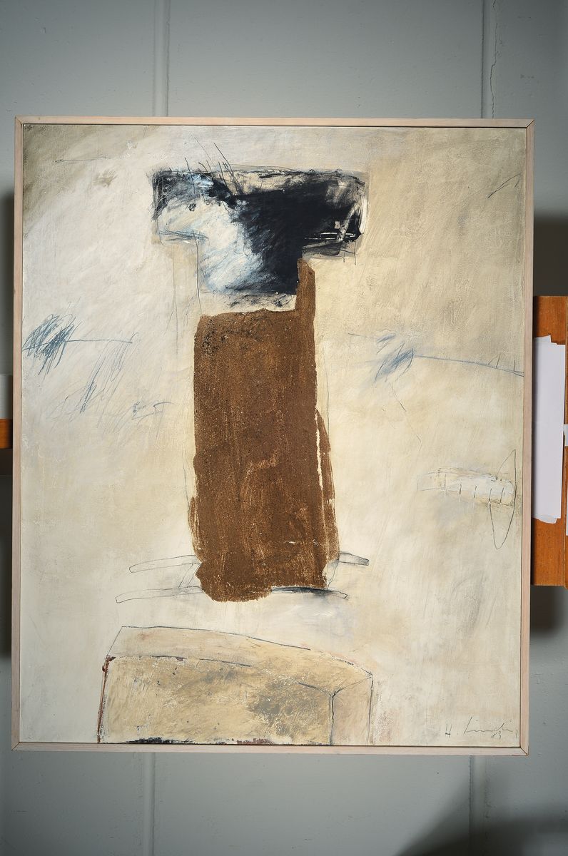 Detail k: Hans Sieverding, geb. 1937 bei Oldenburg, Ohne Titel, Mischtechnik auf Platte, rechts unten signiert und dat. 89, ca. 104.5x84.5cm/ 108x87.5cm, R.