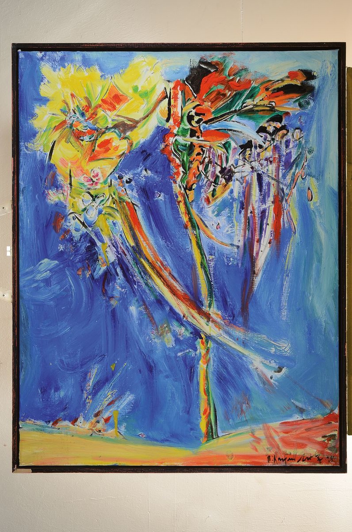 Detail k: Bernd Kastenholz, geb. 1943 Speyer, tätig in Gleisweiler, Studium an der Akademie Stuttgart, Acryl /Lwd, sign., verso betitelt "Sommer ...