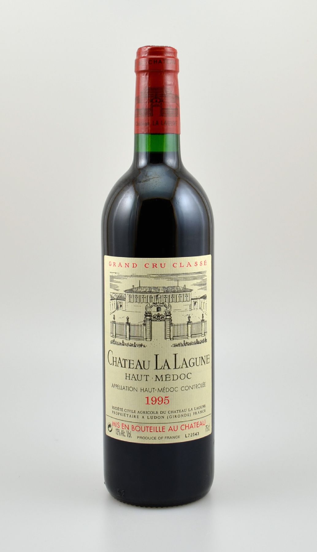 8 Flaschen 1995 Chateau La Lagune, Haut-Medoc, Grand Cru Classe, je ca. 75 cl, 13 % Vol., Füllstände: ca. top shoulder bis into neck, hervorragende ...