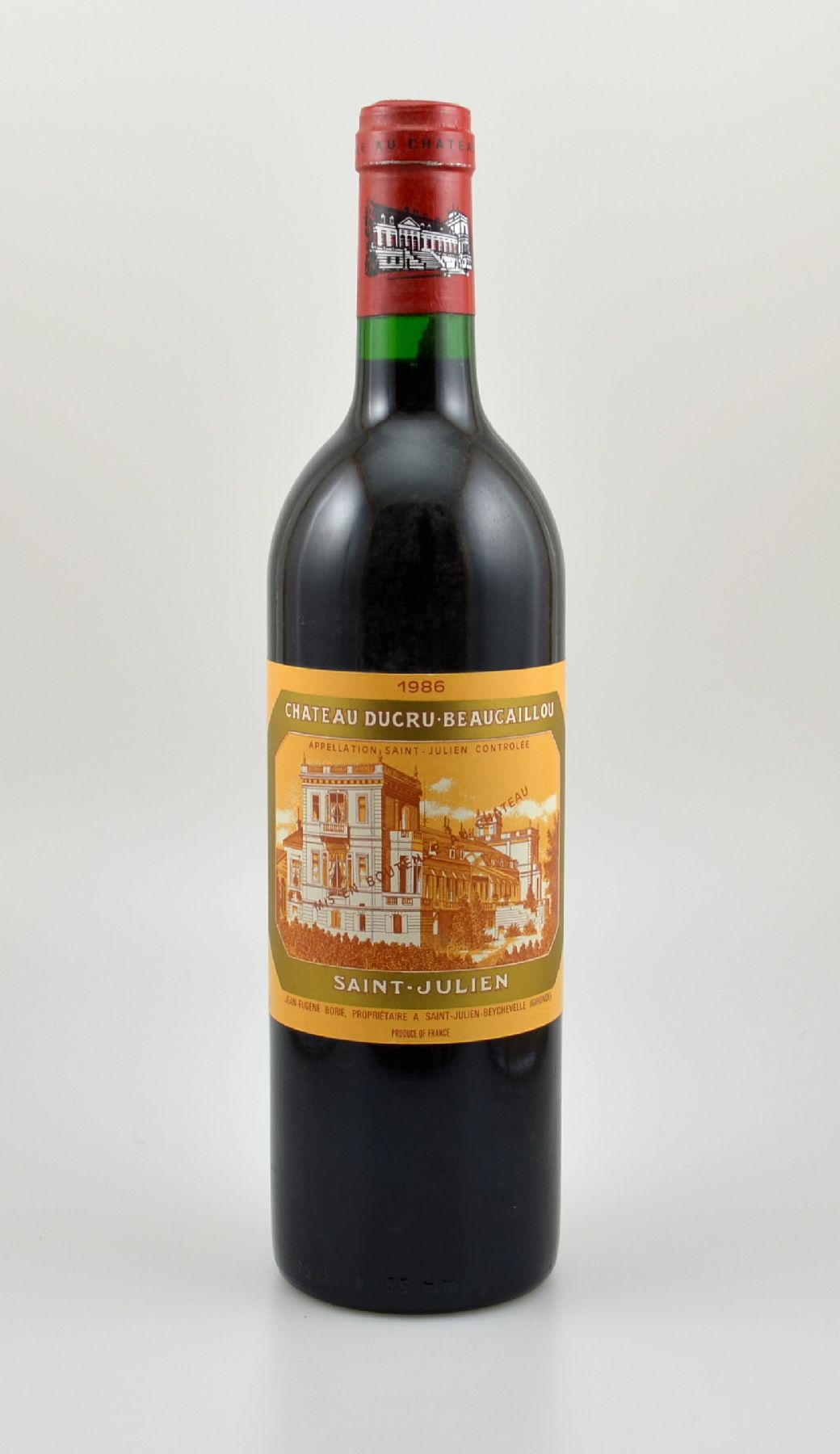 1 Flasche 1986 Chateau Ducru-Beaucaillou, Saint-Julien, ca. 75 cl, 12,5 % Vol., Füllstand: into neck, sehr guter Erhaltungszustand, unverkostet, ...