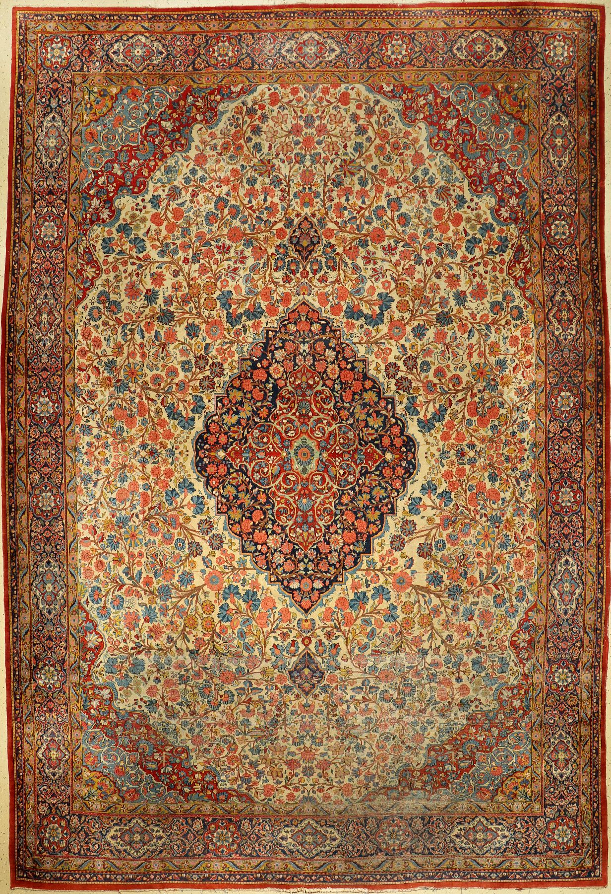 Keschan Dabir antik, Persien, um 1910, Wolle auf Baumwolle, ca. 467 x 314 cm, EHZ: 5