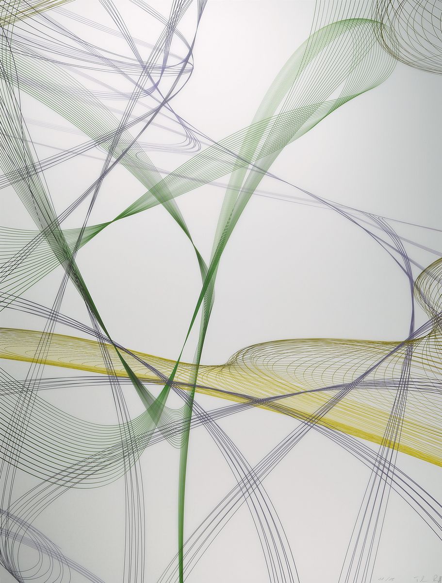 Thomas Ruff, geb. 1958, Zycles, Ditoneprint auf transparenter Polyester Folie, handsigniert und num. 11/15 aus 2014, Blattgr. 100 x 80 cm, Rahmen: ...