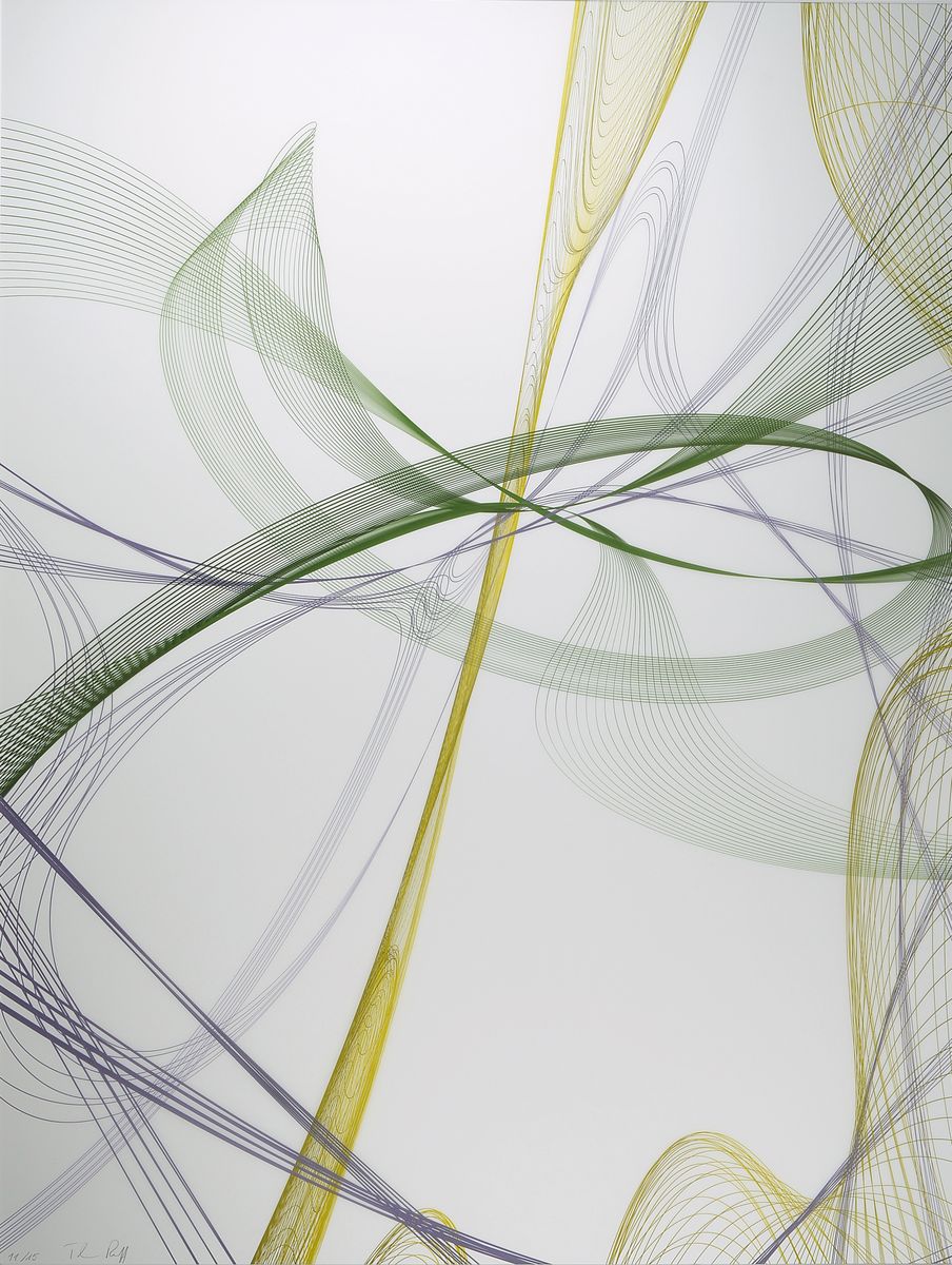 Thomas Ruff, geb. 1958, Zycles, Ditoneprint auf transparenter Polyester Folie, handsigniert und num. 11/15 aus 2014, Blattgr. 100 x 80 cm, Rahmen: ...