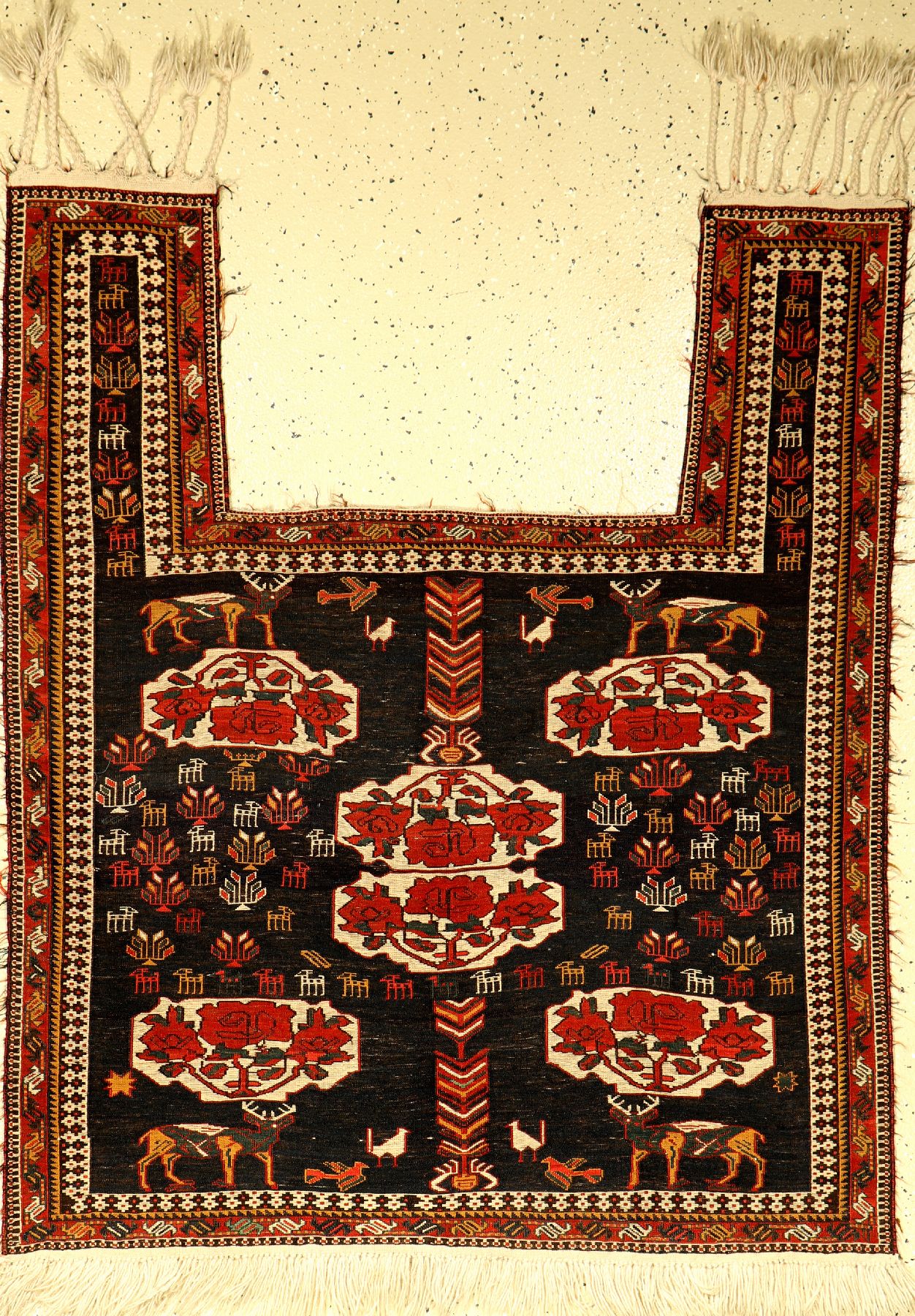Gouchan "Pferdedecke" alt, Persien, fein, ca. 50 Jahre, Wolle auf Wolle, ca. 135 x 110 cm, EHZ: 2, Afshar Design