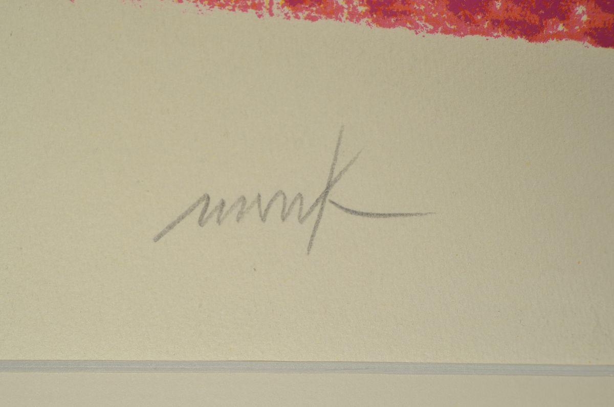 Detail a: Heinz Mack, geb. 1931, Flammenhand, Farbserigraphie, handsigniert, num. 170/190, ca. 90x60cm, PP