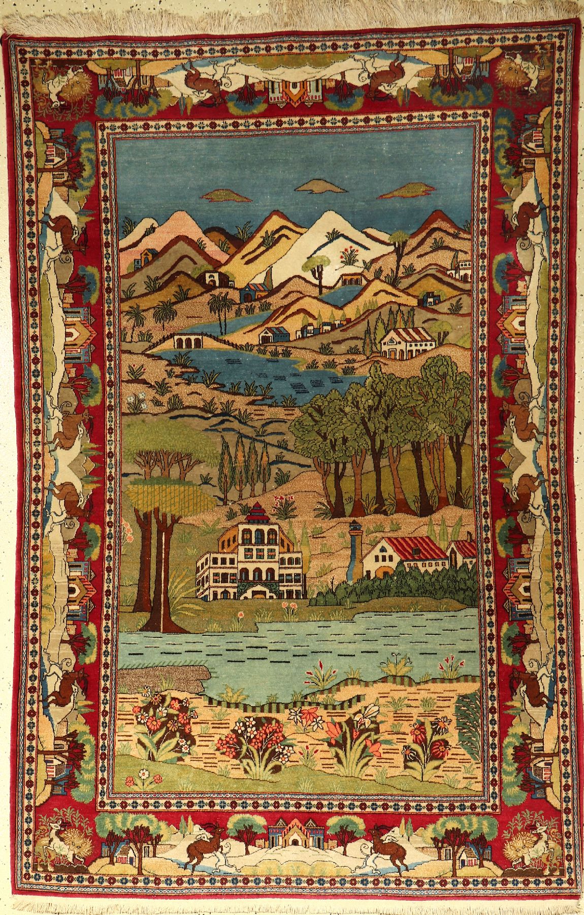 Keschan Kork alt, Persien, um 1940, Korkwolle, ca. 203 x 134 cm, EHZ: 2-3