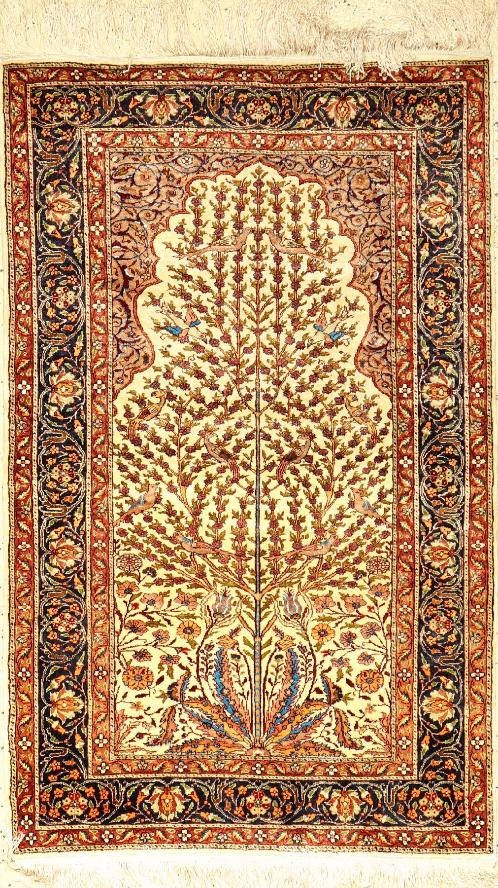 Seiden Kaisery alt, Türkei, ca. 40 Jahre, reine Naturseide, ca. 126 x 77 cm, EHZ: 2