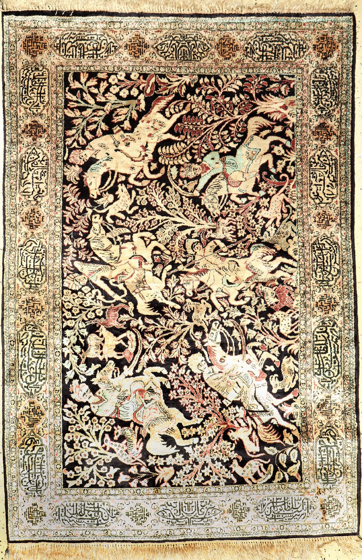 Seiden Ghom alt, Persien, ca. 50 Jahre, reine Naturseide, ca. 163 x 110 cm, EHZ: 2