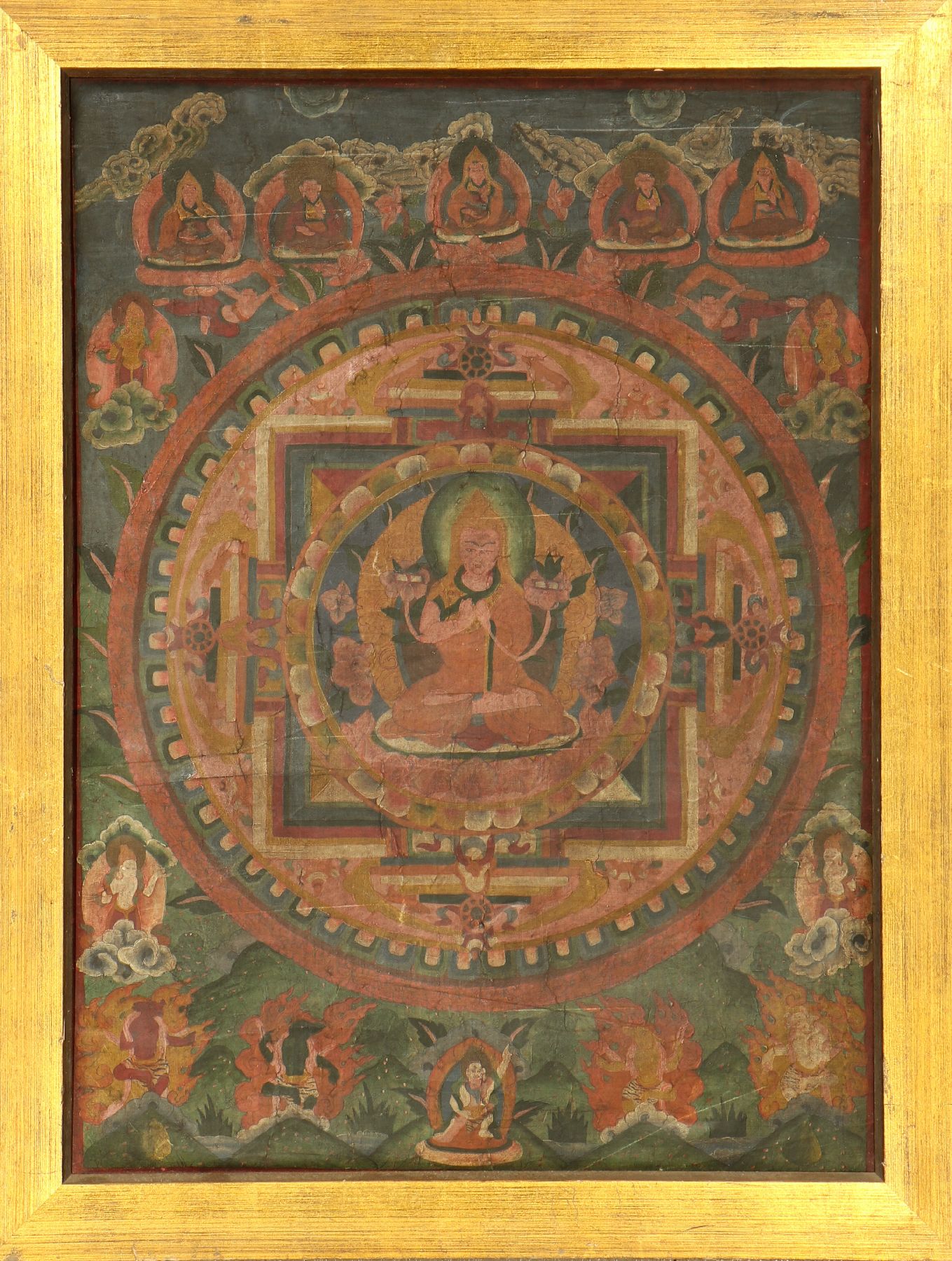 Tangka alt, Tibet, um 1930, Malerei, ca. 87x 67 cm, EHZ: 3