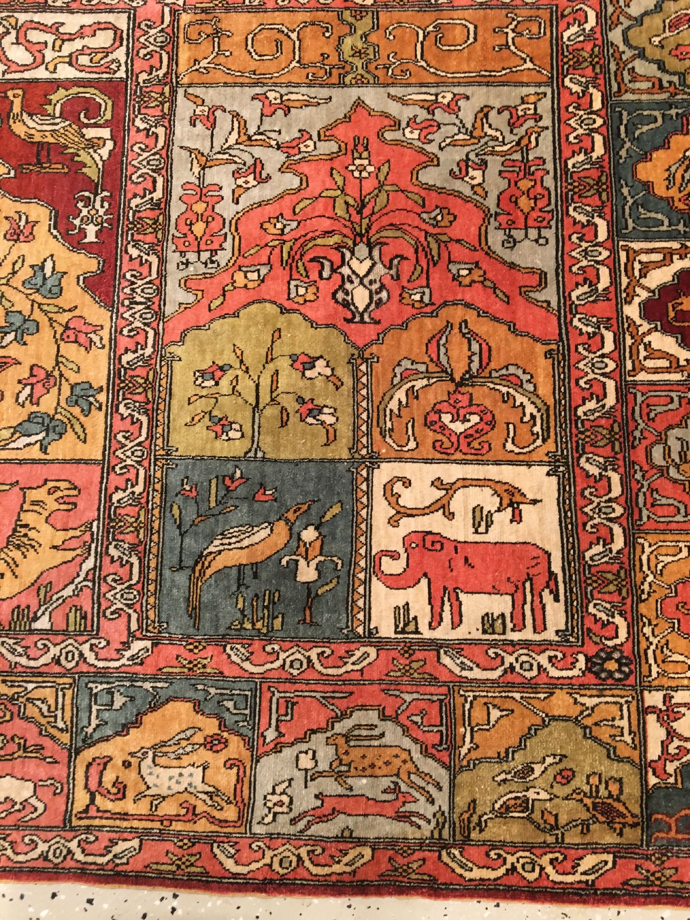 Detail d: Seiden Kaisery "Metallbrokat" alt (Saf Design), Türkei, um 1960, reine Naturseide mit Metallbrokat. Farbenfroher Seiden Kaisery mit ...