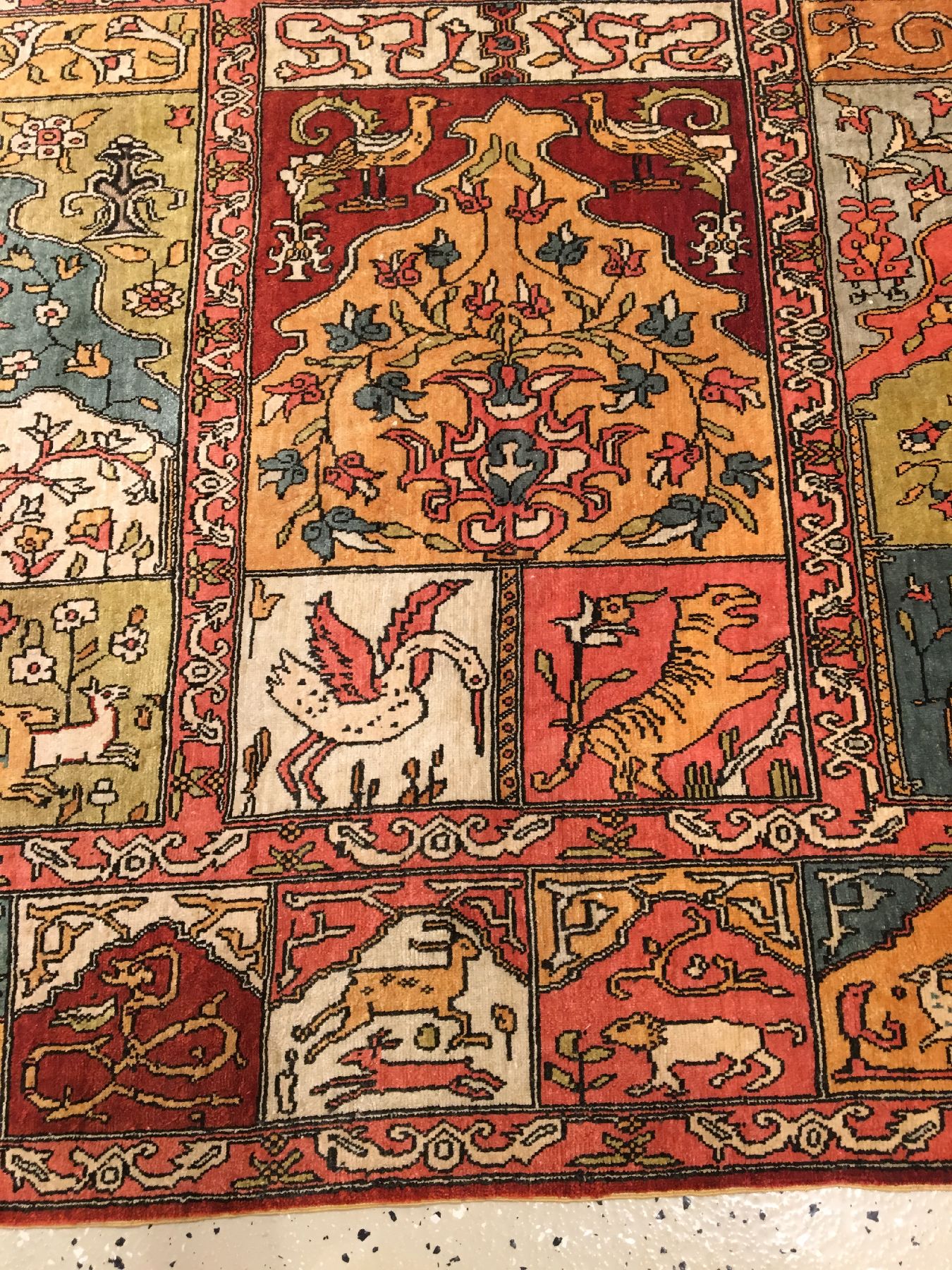 Detail e: Seiden Kaisery "Metallbrokat" alt (Saf Design), Türkei, um 1960, reine Naturseide mit Metallbrokat. Farbenfroher Seiden Kaisery mit ...