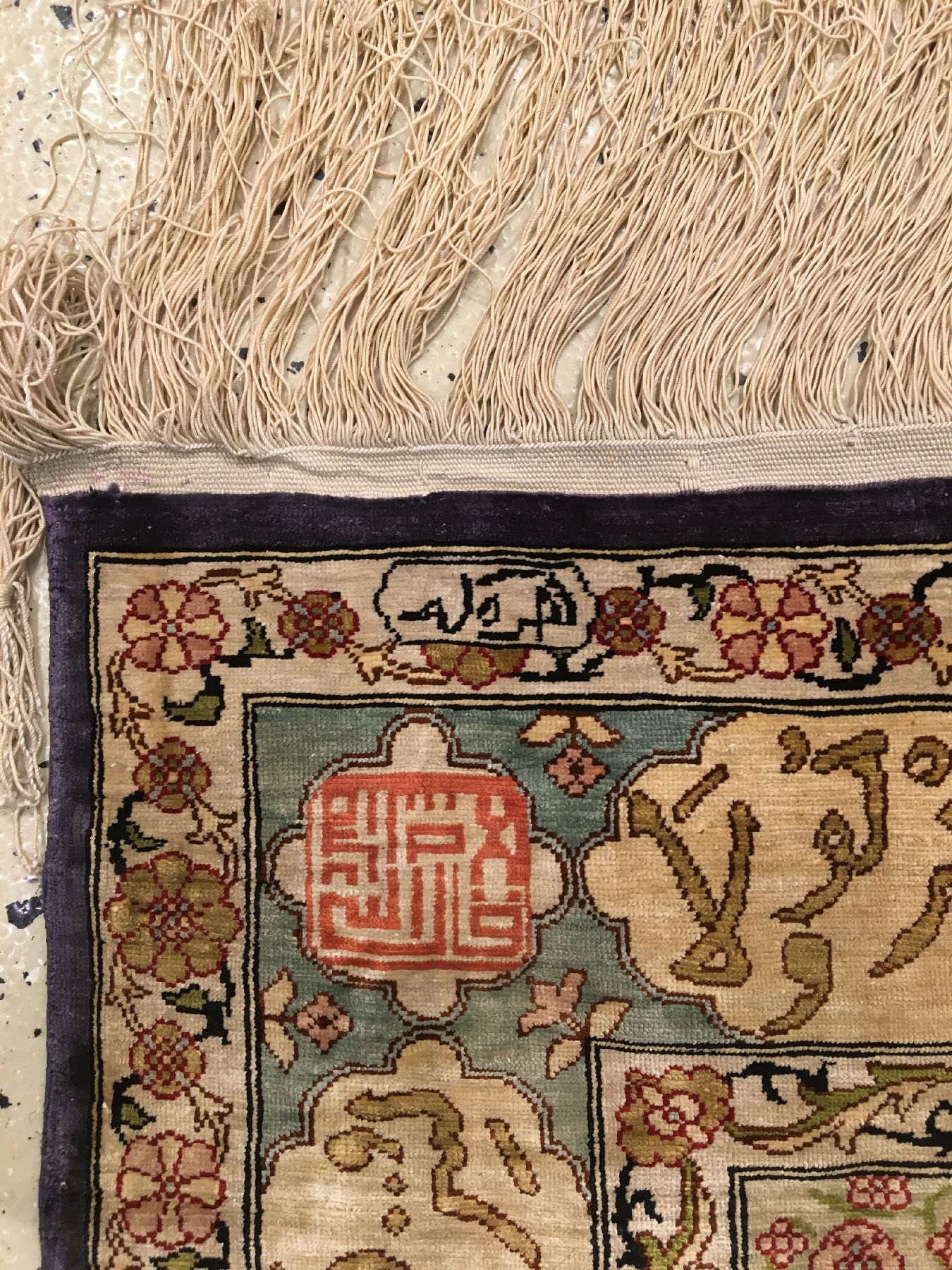 Detail h: (2 Lots) 2x Seiden Hereke alt, Türkei, um 1960, reine Naturseide. Feine Qualitäten, ca. 71 x 53 cm, ca. 78 x 54 cm, EHZ: 2-3.