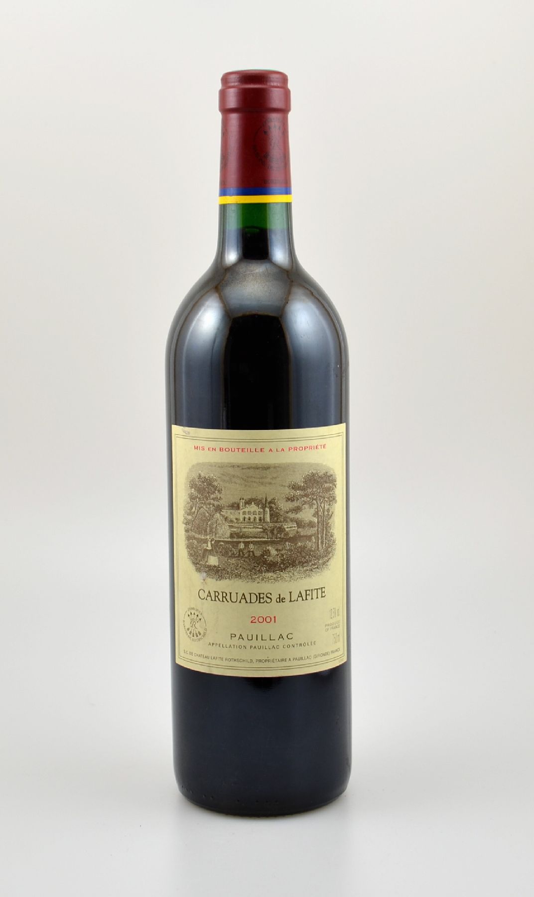 1 Flasche 2001 Carruades de Lafite, Pauillac, 2. Wein von Chateau Lafite Rothschild, ca. 75 cl, 12,5 % Vol., Füllstand:ca. into neck, unverkostet, ...