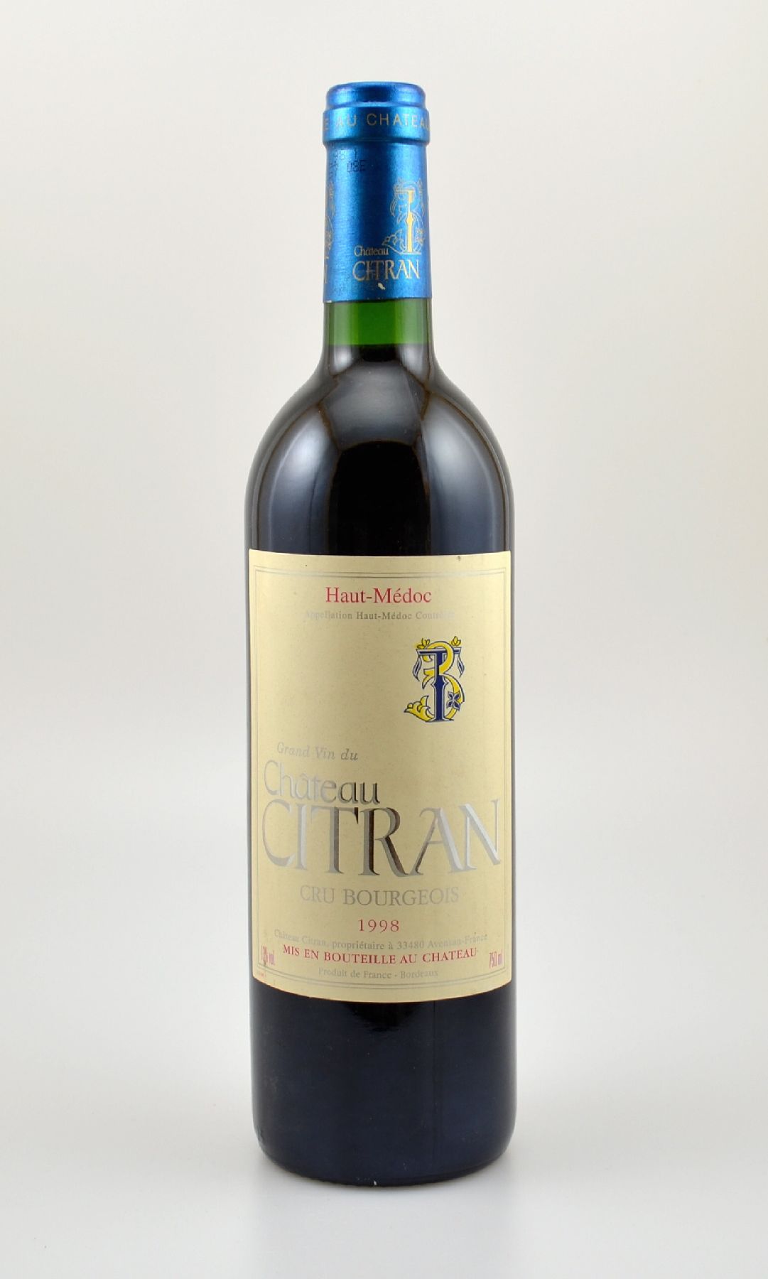 2 Flaschen 1998 Chateau Citran, Haut-Medoc, je ca. 75 cl, 13 % Vol., Füllstände: je ca. into neck, unverkostet, Provenienz: Aus einer privaten ...