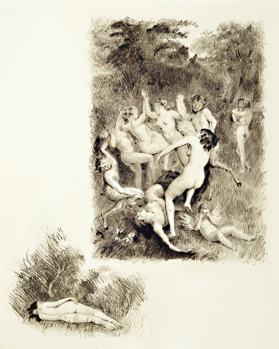 Paul Emile Becat, 1885-1960, Konvolut aus 3 Radierungen auf Bütten , Verlag: Leblanc, Baniyan Paris 1959, PP, gesamt ca. 50x40 cm