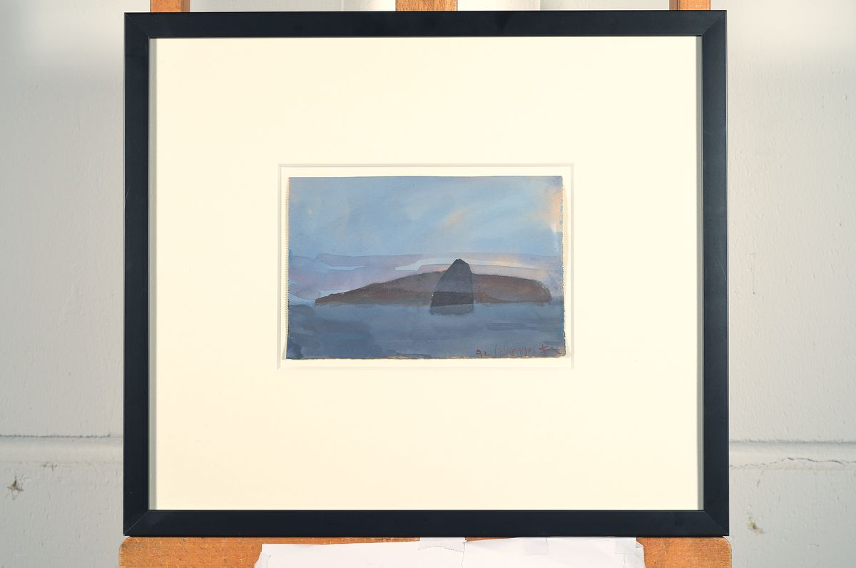 Detail k: Klaus Fussmann, geb. 1938 Velbert, Aquarell auf Maschinenbütten, "Galapagos", handsigniert und dat.1992, Blattgröße 15 x 21.5 cm, ...