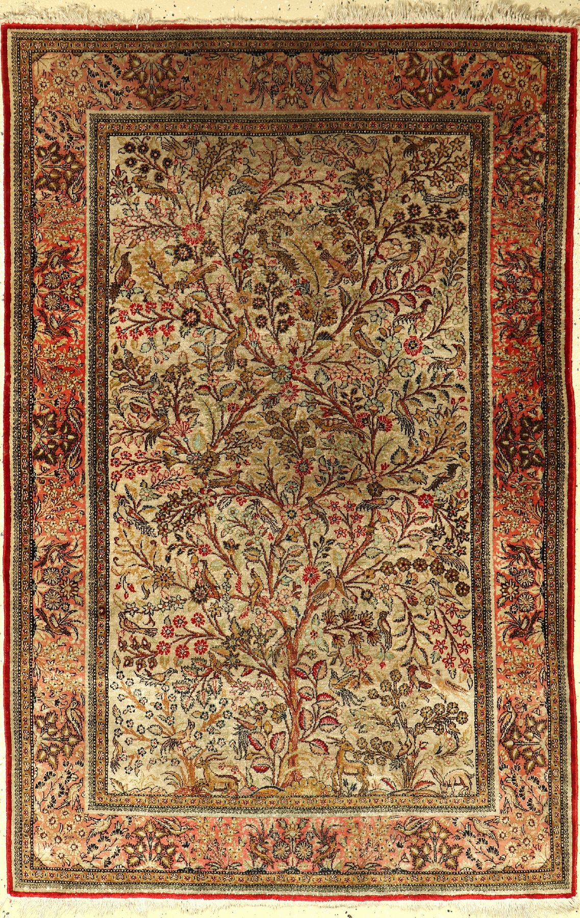 Seiden Ghom, Persien, ca. 30 Jahre, reine Naturseide, ca. 165 x 107 cm, EHZ: 3, (reinigungsbed.)